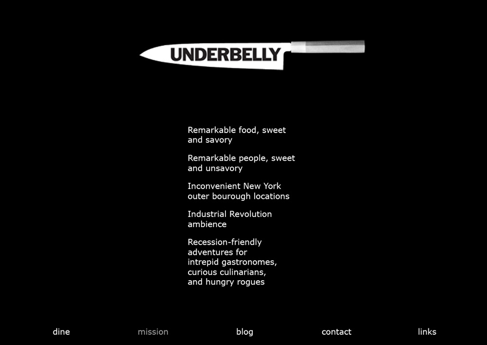 Underbelly dine page